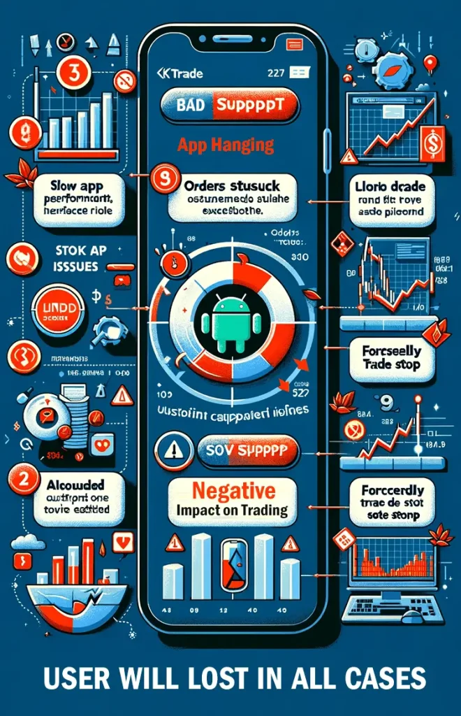 Ktrade Android App Review.The infographic clearly illustrate the core issues_ Performance Ktrade Android  App
